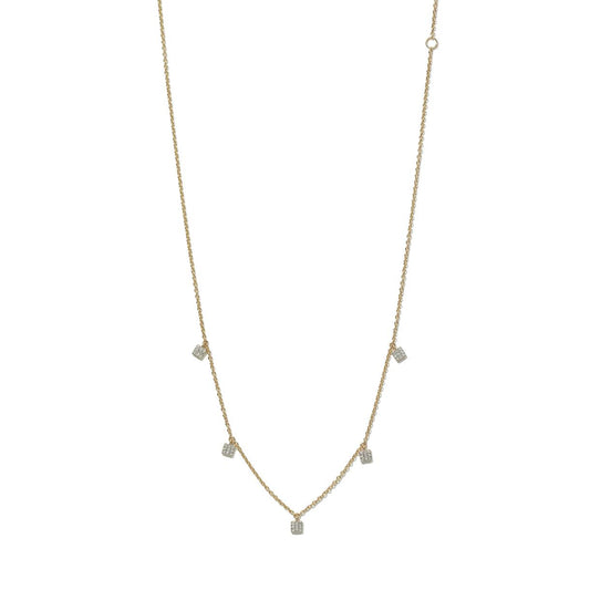Diamond Mini Square Necklace